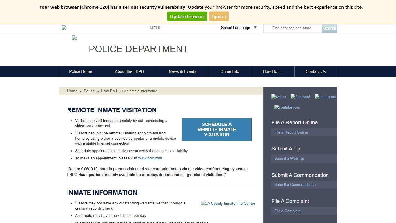 Get Inmate Information